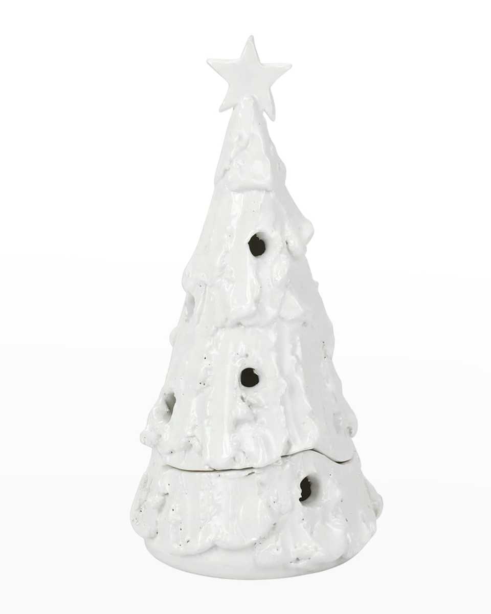 Foresta Bianca Small Flocked Tree With Star